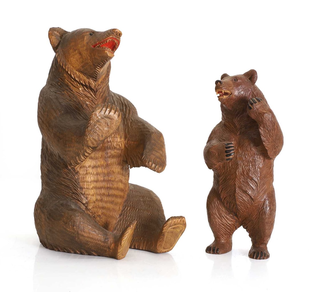 A Black Forest carved bear, late 19th century, (1 of 2)