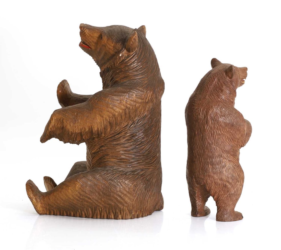 A Black Forest carved bear, late 19th century, - 2