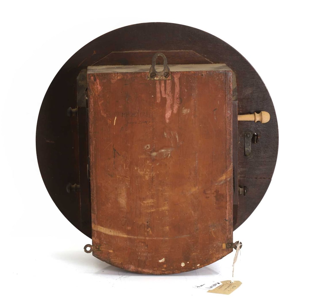 A Victorian mahogany wall clock, late 19th century, - 2