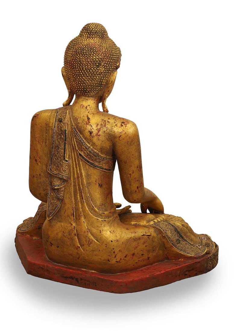 A gilt-composition Buddha, of recent manufacture, - 2