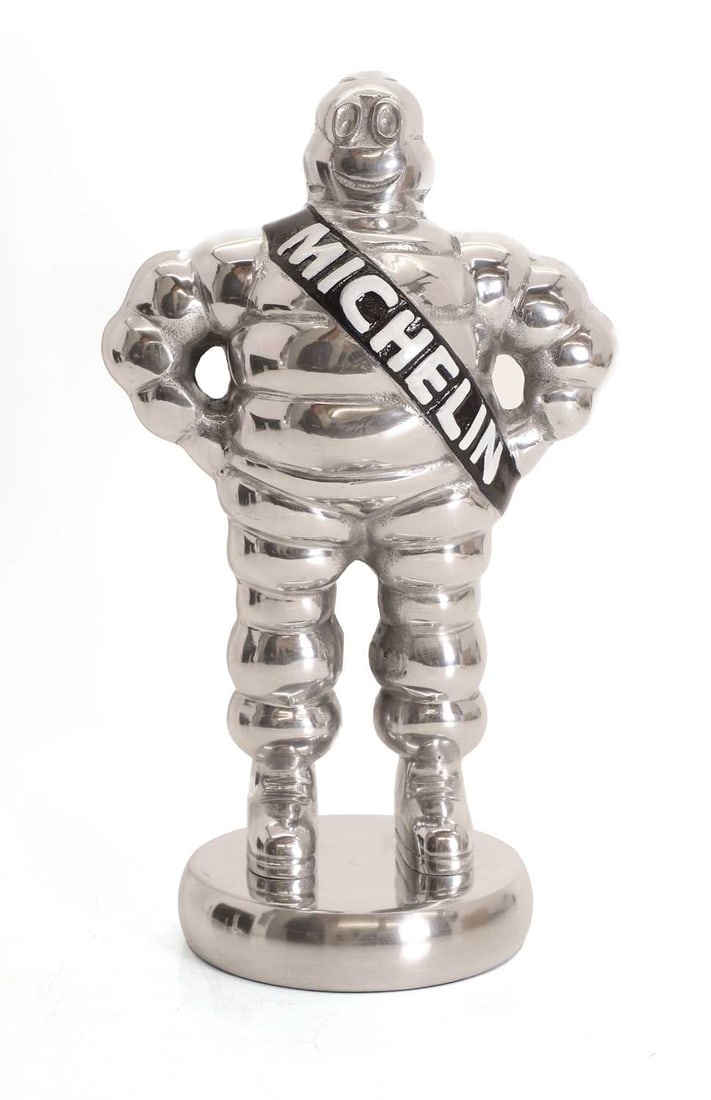 A reproduction aluminium Michelin Man figure, of recent manufacture, (1 of 2)