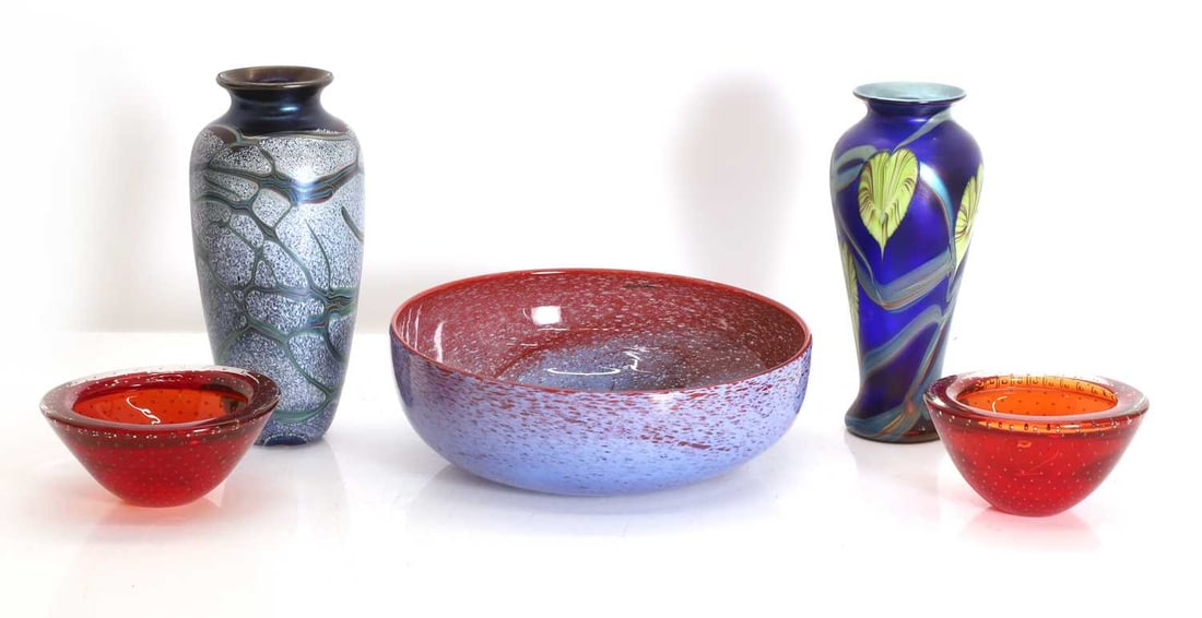 An Orrefors iridescent glass vase, 20th century, (1 of 1)