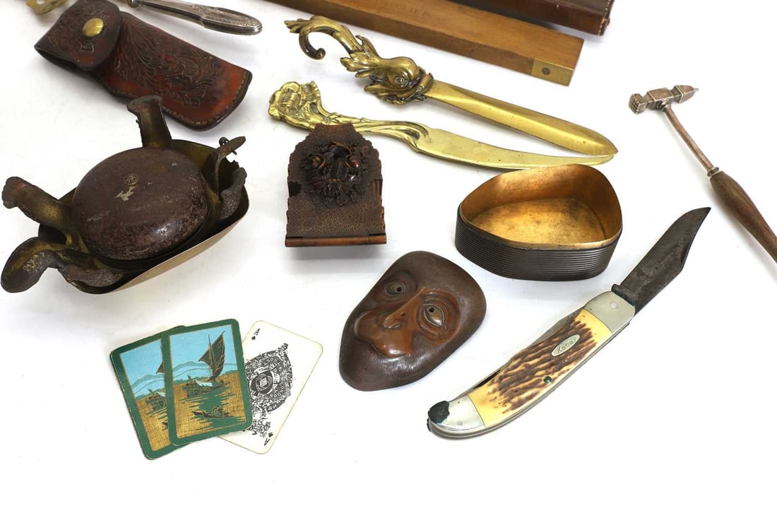 A collection of metalware and desk accessories, 20th century, - 2