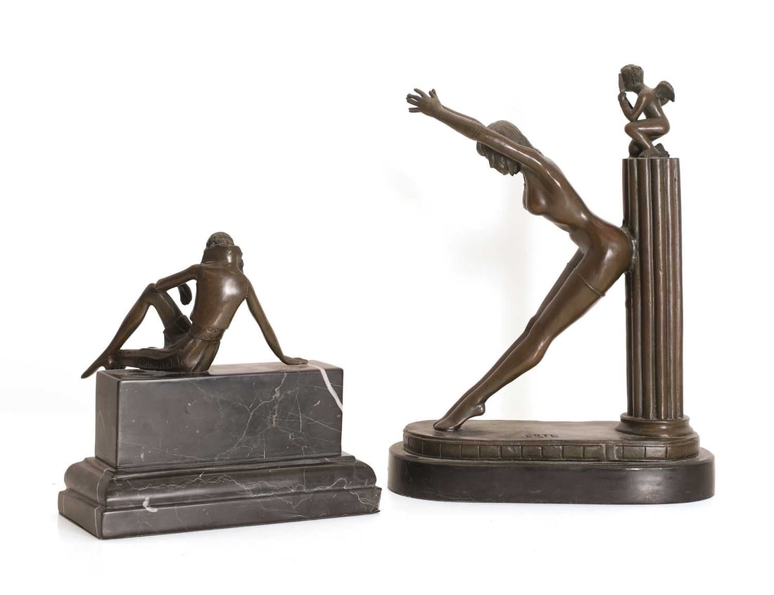 Two modern cast figures of ladies, of recent manufacture, - 2