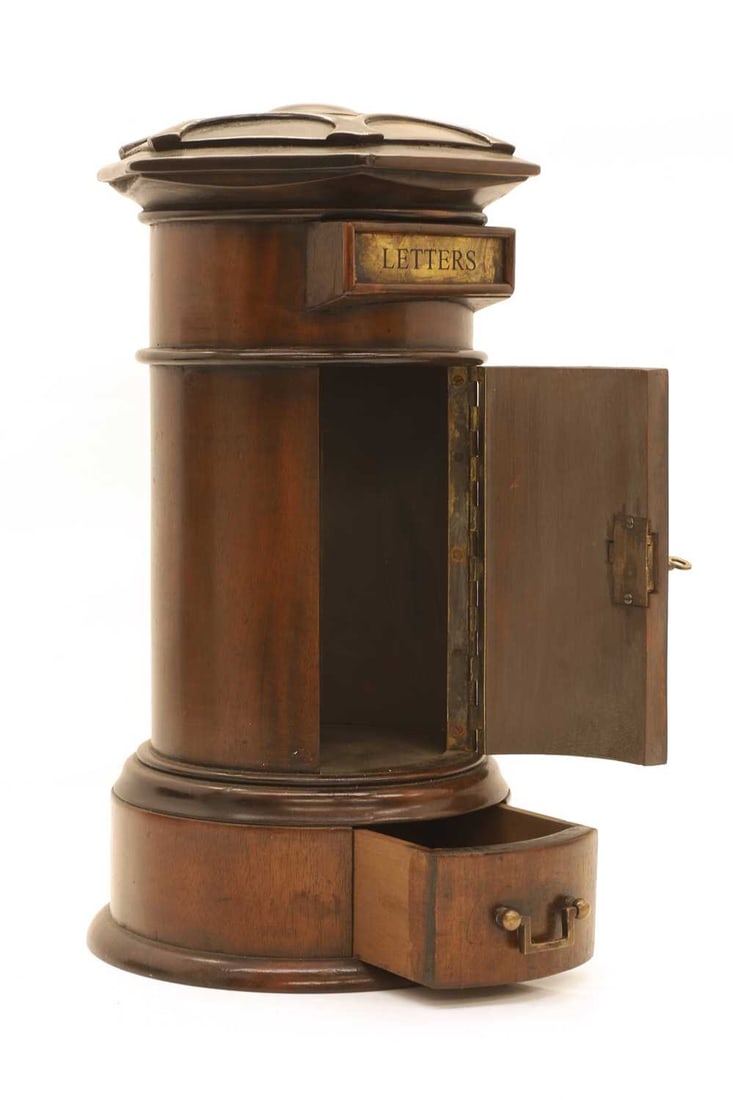 A mahogany and brass mounted Country House letterbox, circa 1890, - 2