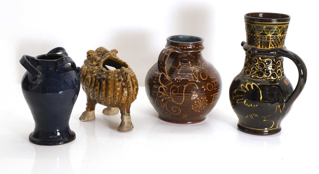 Two slip ware jugs, of recent manufacture, - 2