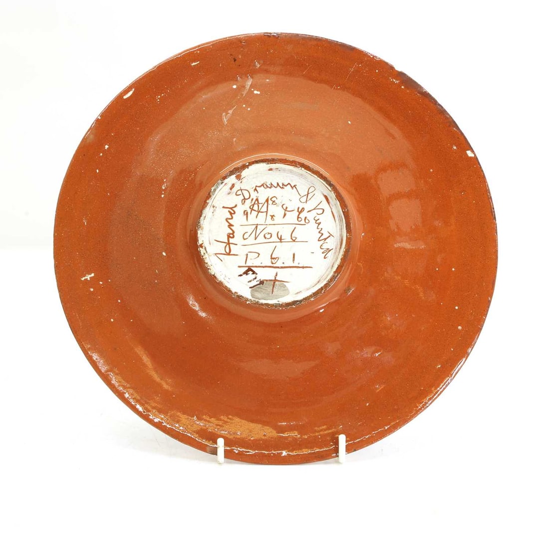 A Della Robbia pottery dish, dated 1898, designed by Carlo Manzoni, - 2