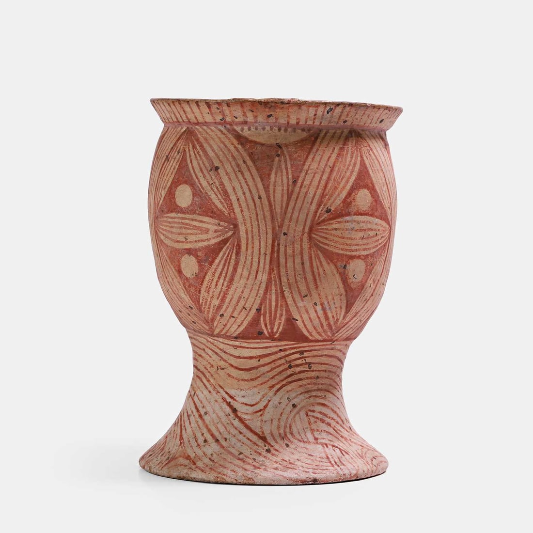 A Thai earthenware pedestal bowl, possibly Middle Period, circa 900-300 BCE, Ban Chiang, - 2