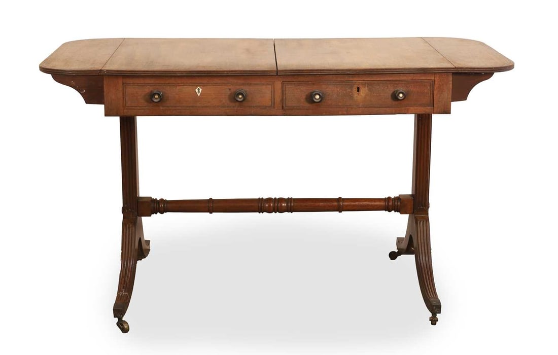 A Regency mahogany sofa table, circa 1800, - 2