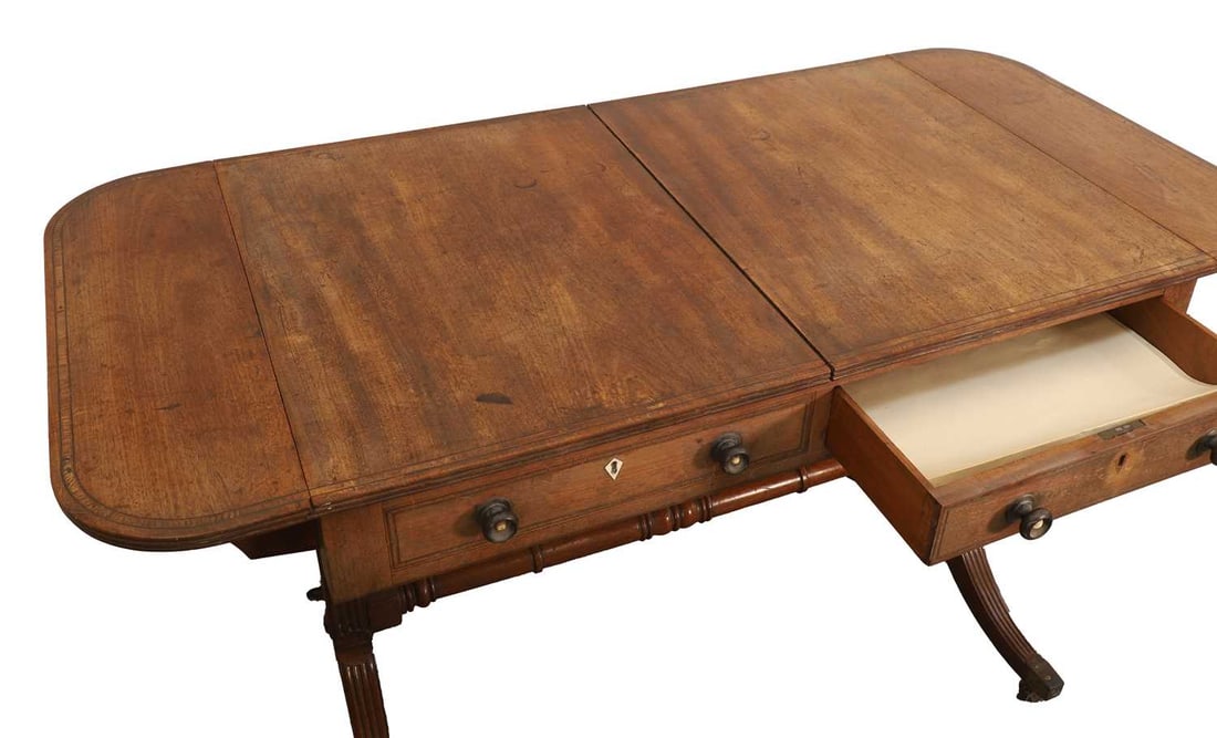 A Regency mahogany sofa table, circa 1800, - 3