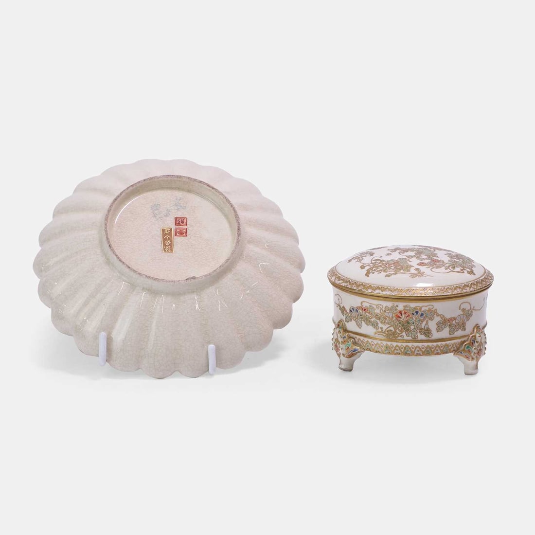 Two Japanese Satsuma ware, early 20th century, - 2