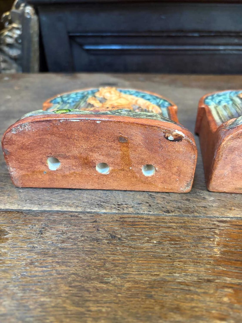A pair of Compton Art Potters' Guild Compton Pottery bookends, 20th century, - 4
