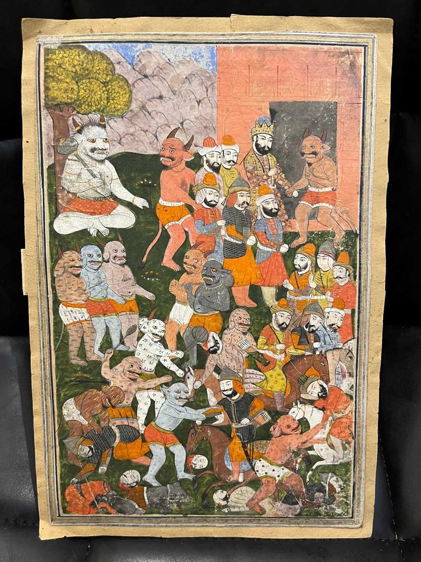 An Indian illustrated folio from a dispersed Hamzanama series, 19th century, Northern India, Kashmir - 11