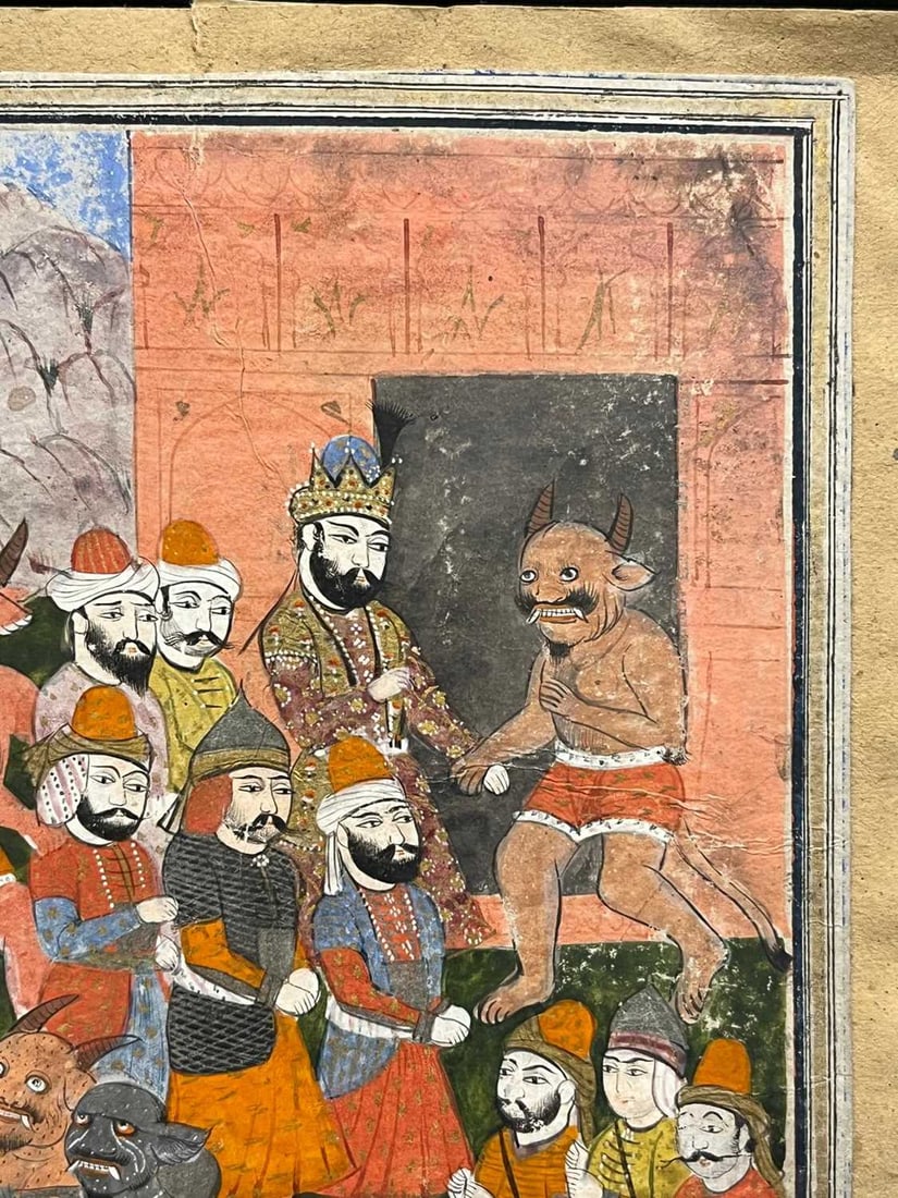 An Indian illustrated folio from a dispersed Hamzanama series, 19th century, Northern India, Kashmir - 13