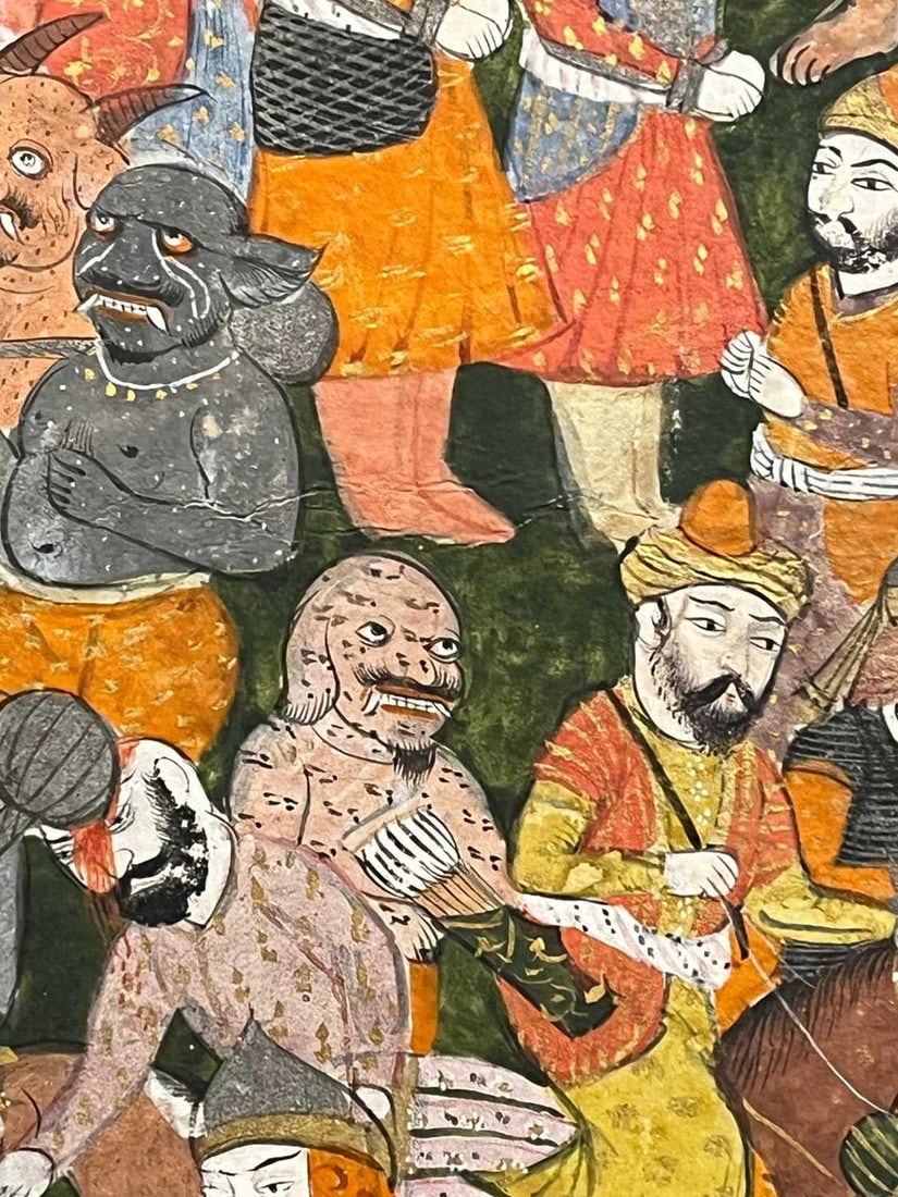 An Indian illustrated folio from a dispersed Hamzanama series, 19th century, Northern India, Kashmir - 5