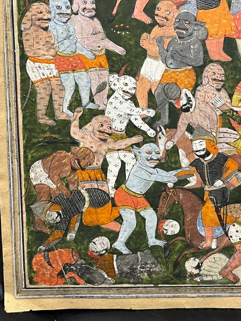 An Indian illustrated folio from a dispersed Hamzanama series, 19th century, Northern India, Kashmir - 6