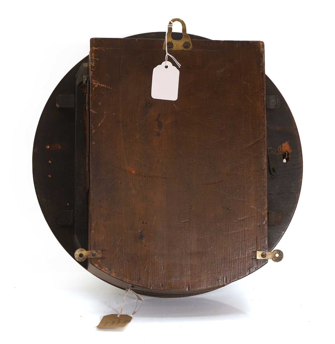 A mahogany wall clock, late 19th century/ early 20th century, - 2