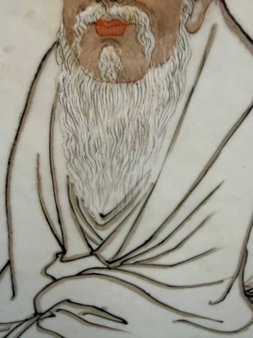A Chinese famille rose porcelain plaque, 20th century, - 4