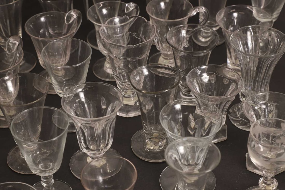 A large quantity of table glass, 18th century and later, - 2