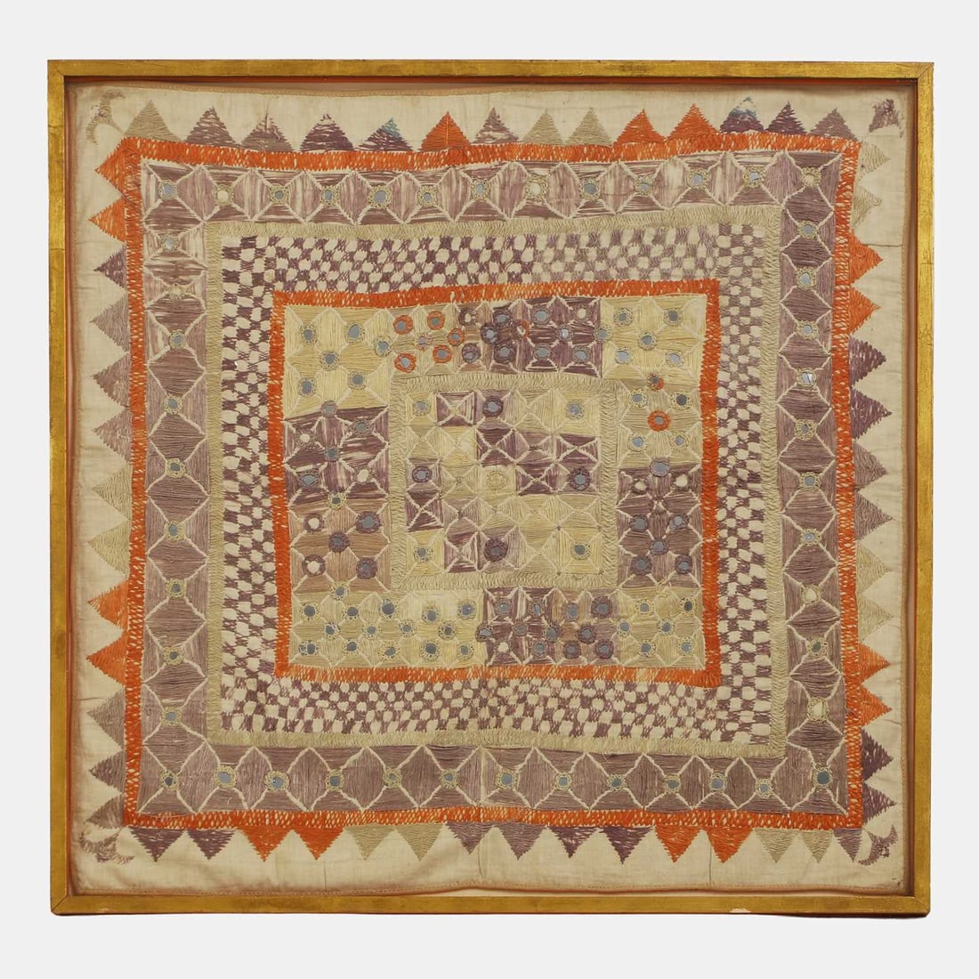 Two Indian 'chakla' cotton wall hangings, 20th century, North-Western India, - 2