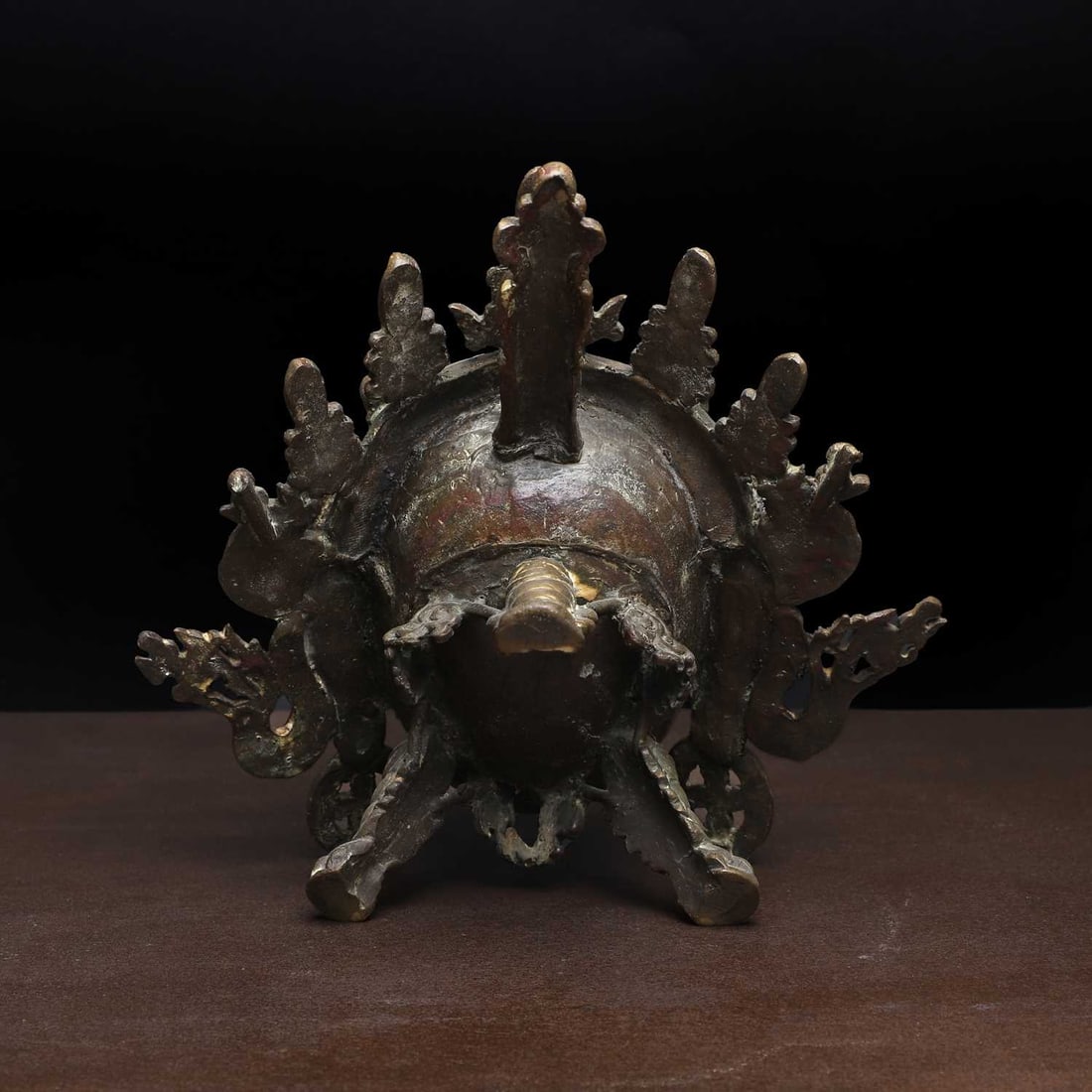 A Tibetan bronze incense burner, 19th-20th century, - 4