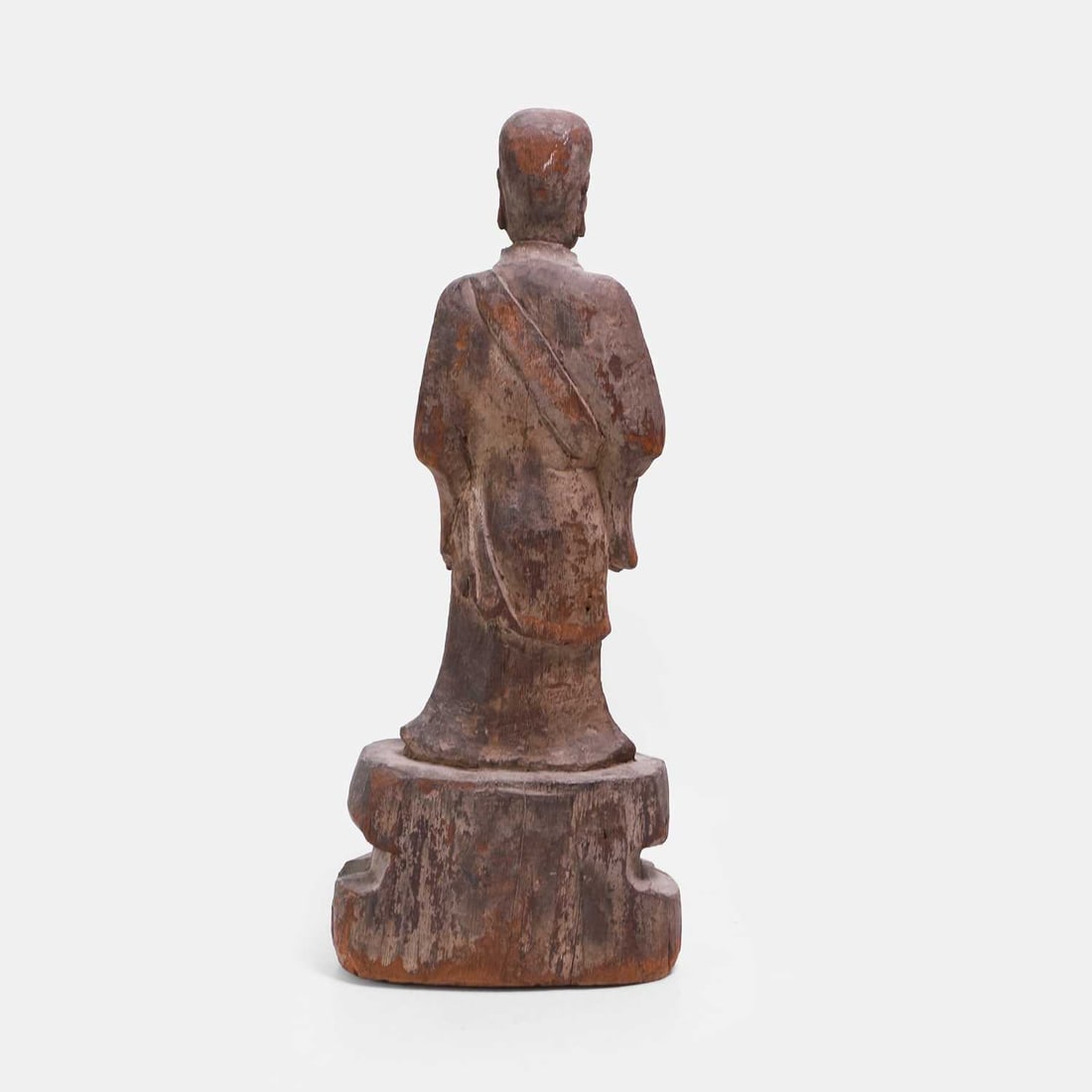 A Japanese wood figure, Taisho period (1912-1926), - 2