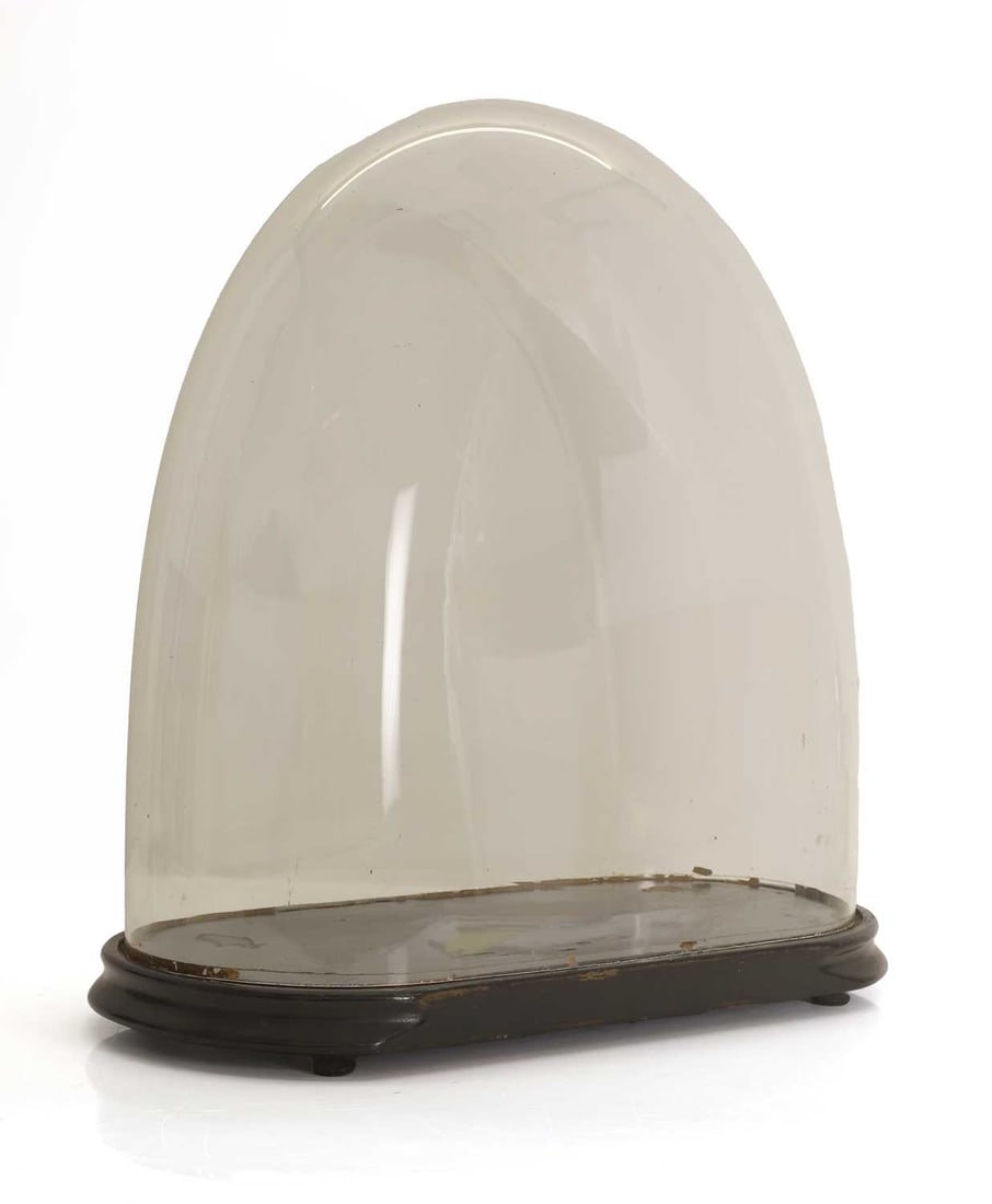 A large Victorian glass dome and stand, 20th century, (1 of 1)