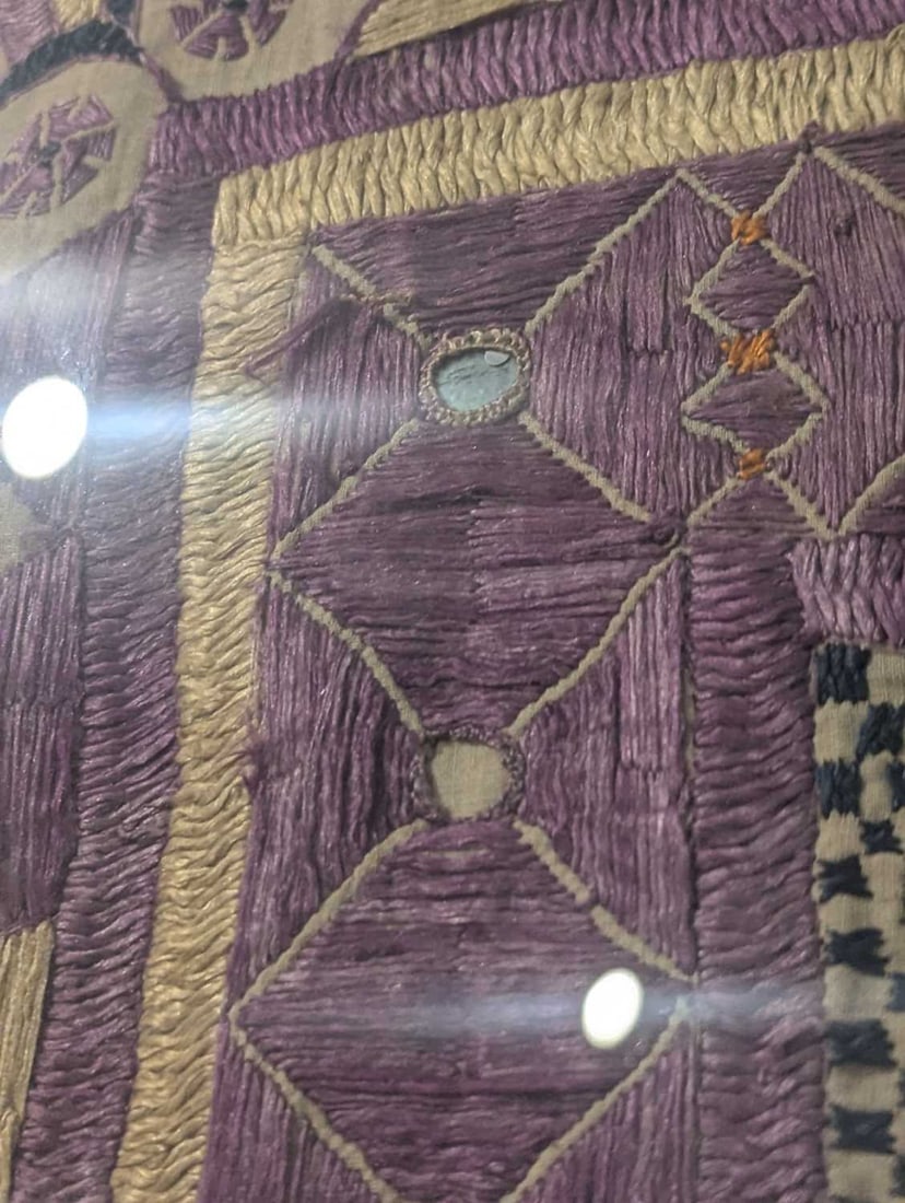A large Indian 'chakla' cotton wall hanging, 20th century, North-Western India, - 5