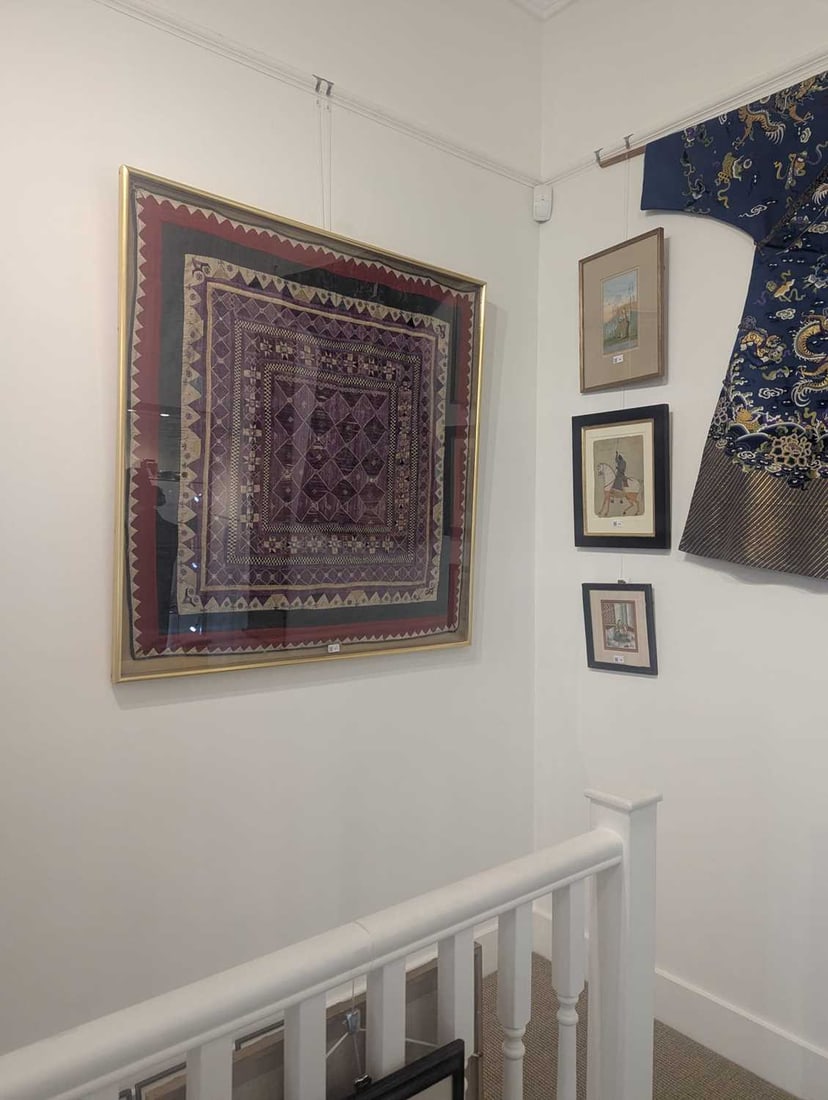 A large Indian 'chakla' cotton wall hanging, 20th century, North-Western India, - 6