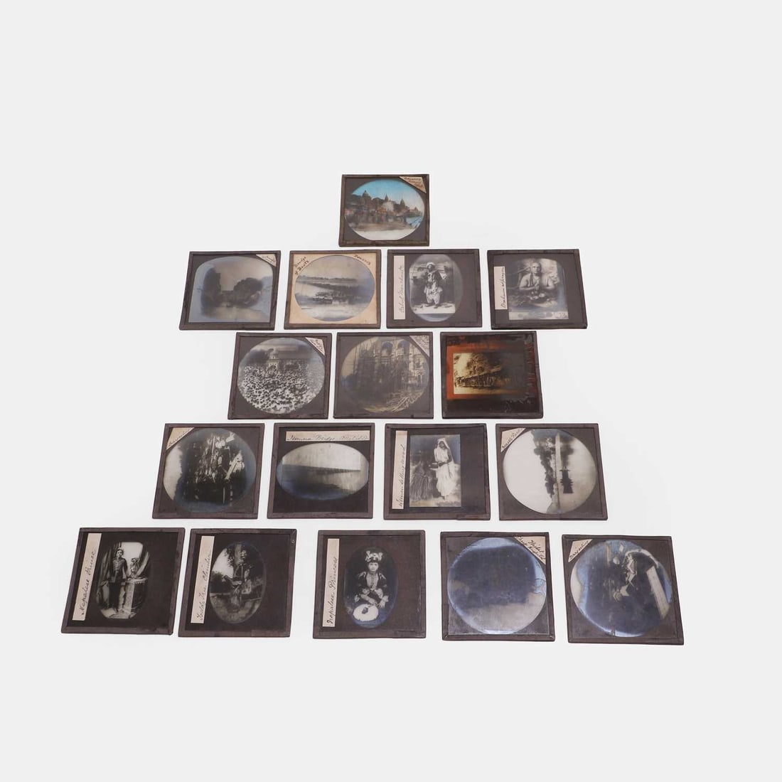 A collection of seventeen magic slides of Indian interest, 20th century, Northern India, - 4