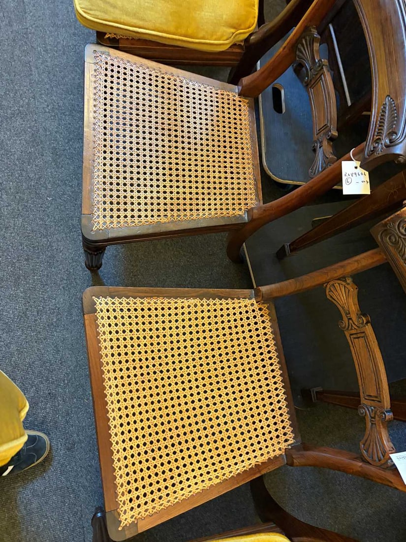A set of six rosewood dining chairs, circa 1825, - 6