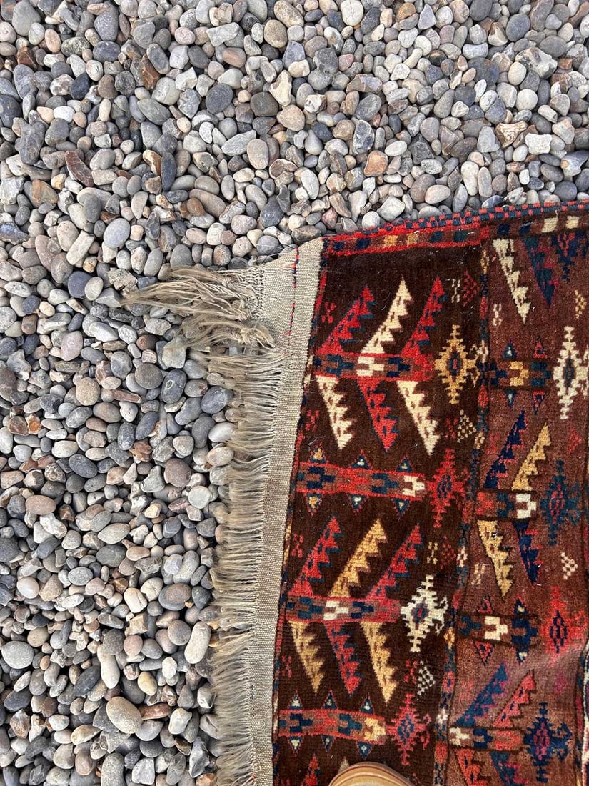 A Persian 'Hatchli' design door hanging, - 4