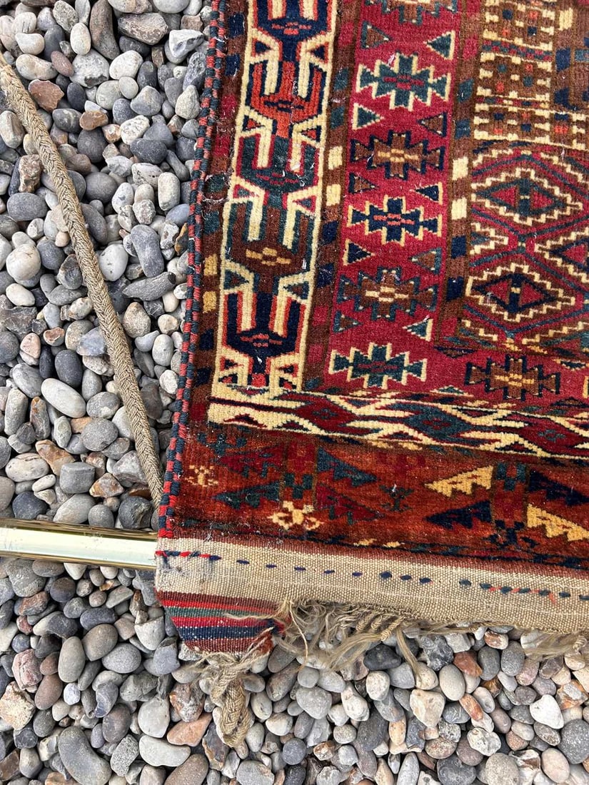 A Persian 'Hatchli' design door hanging, - 5