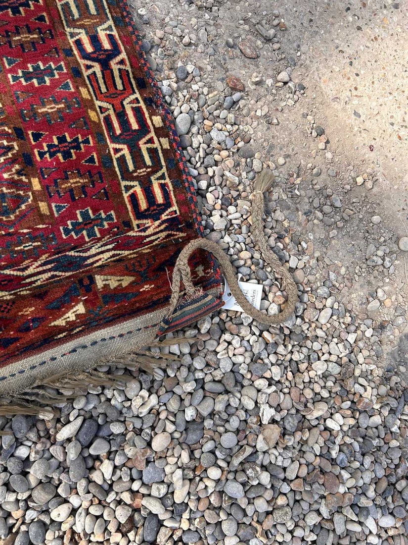 A Persian 'Hatchli' design door hanging, - 6
