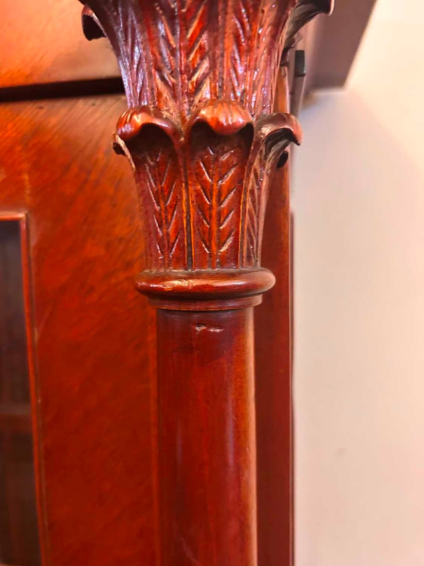 A Continental mahogany display cabinet, 19th century, - 4