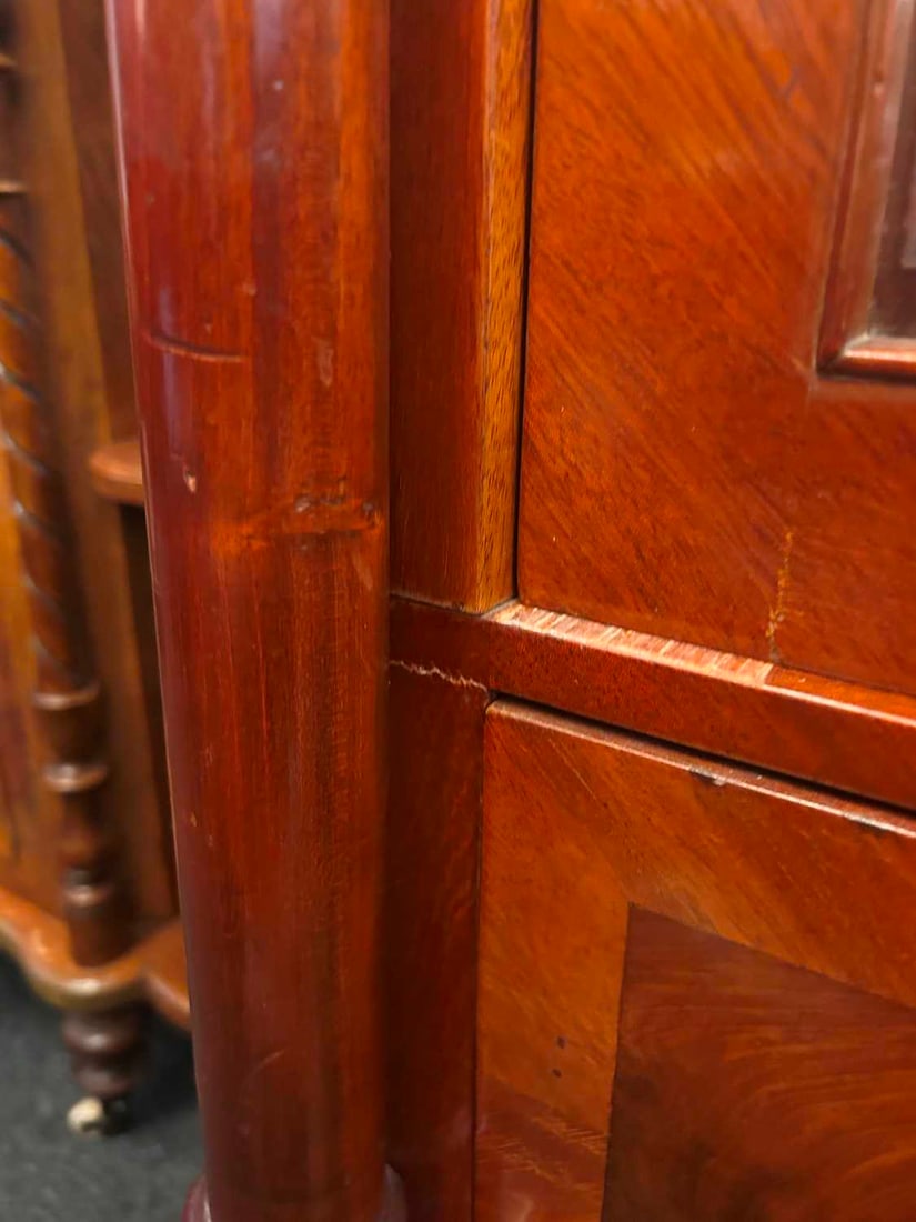 A Continental mahogany display cabinet, 19th century, - 6