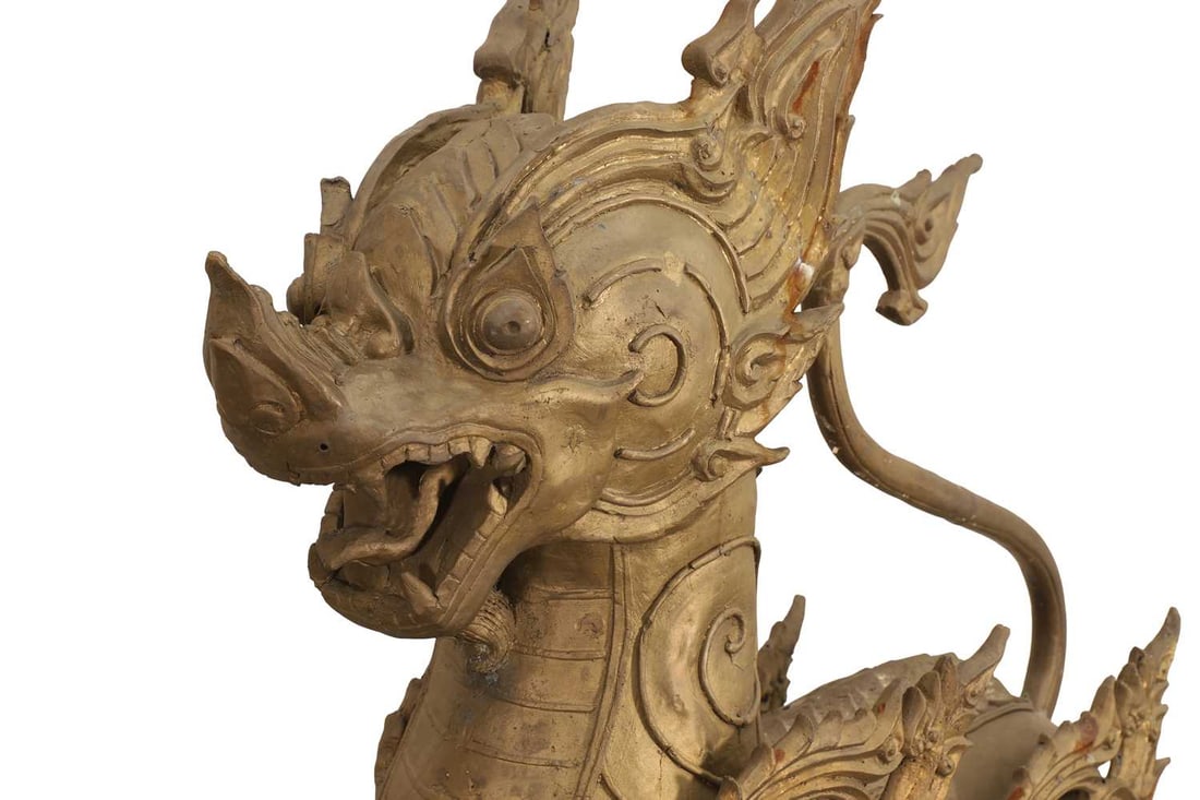 A pair of large metal dragons, late 20th century, Chinese, - 2