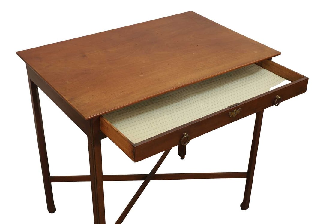 A George III mahogany side table, third quarter 18th century, - 2