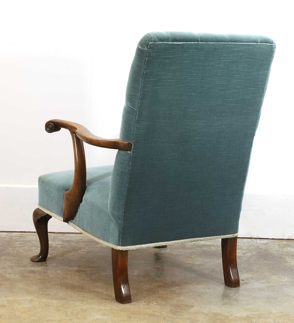 A George III mahogany library chair, circa 1770, - 2