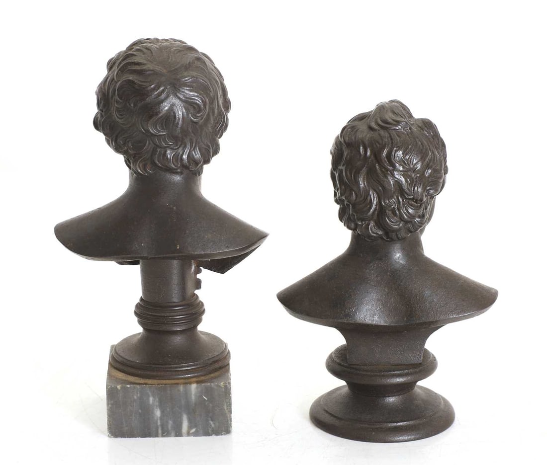 Busts of Johann Wolfgang von Goethe (1749-1832) and Friedrich Schiller (1759-1805), 19th century, - 2