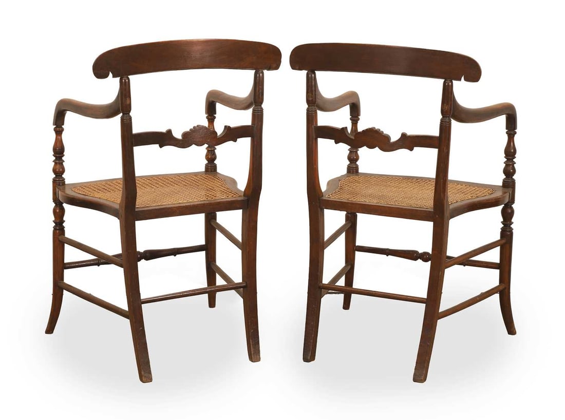 A pair of late Victorian simulated rosewood carver armchairs, 20th century, - 2