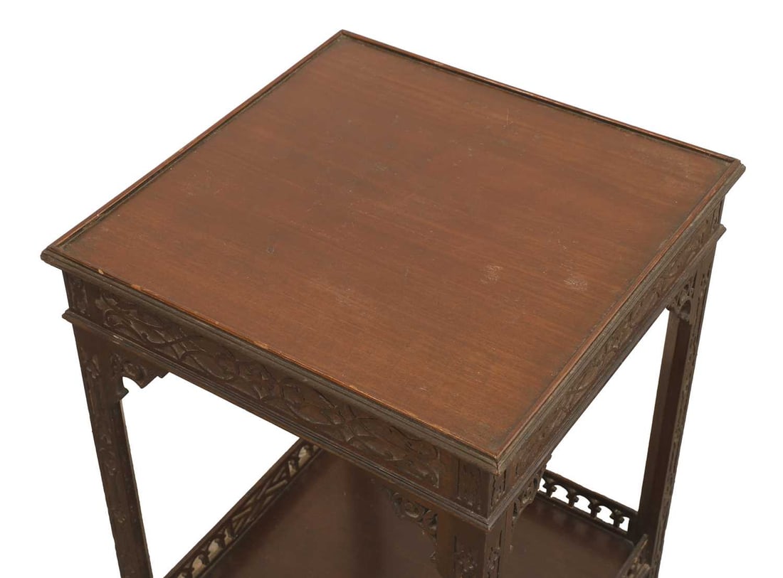 A George III-style mahogany side table, late 19th/ early 20th century, - 2