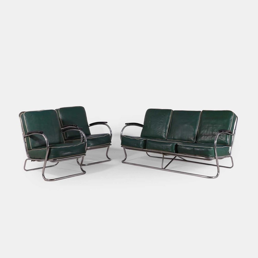 Wolfgang Hoffmann (Austrian-American, 1900-1969), a three-piece lounge suite, (1 of 2)