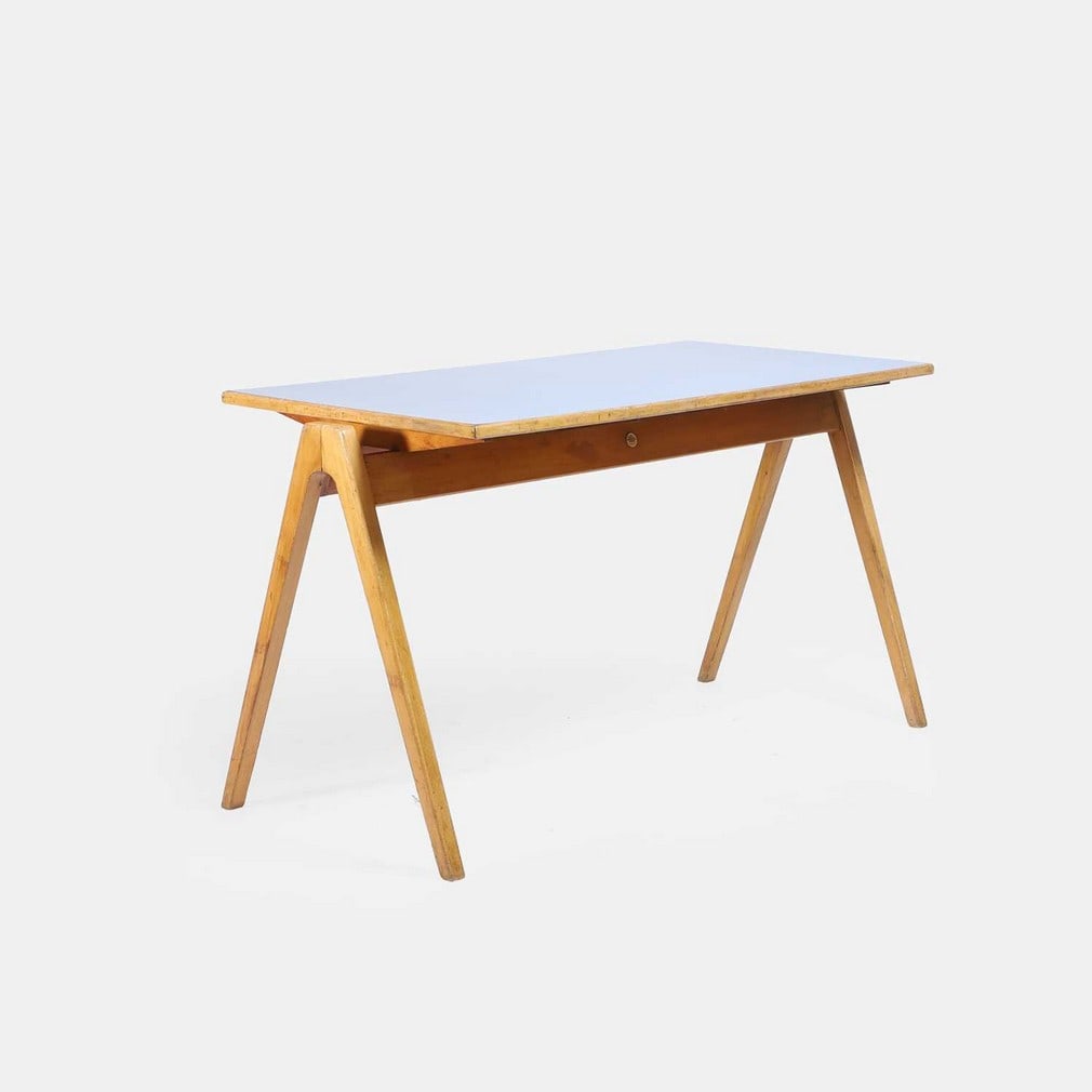 Robin Day (British, 1915-2010) for Hille, a beech and elm desk, (1 of 2)