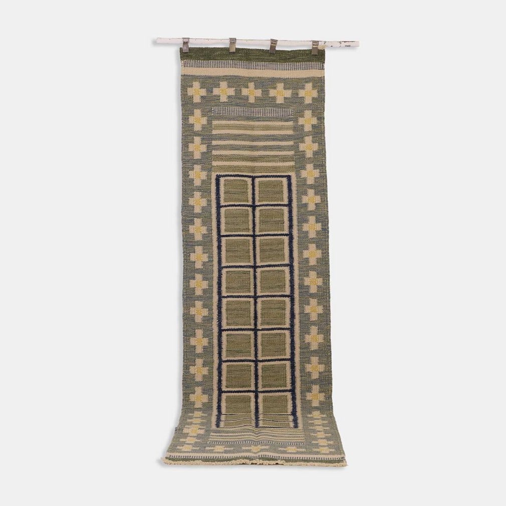 Scandinavian-inspired, a flat-weave wool runner, (1 of 2)