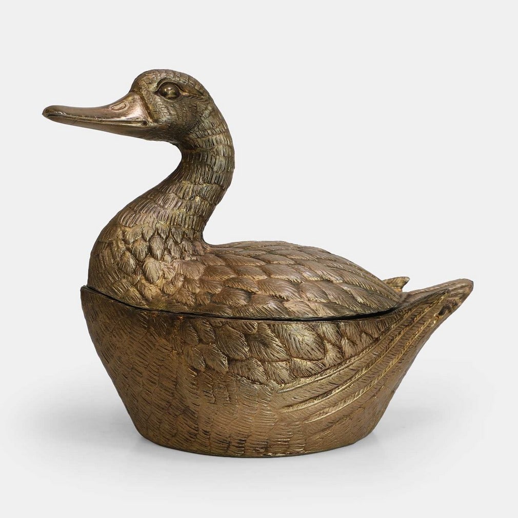 Mauro Manetti (Italian, b.1946), a gilt-metal ice bucket and cover, (1 of 3)