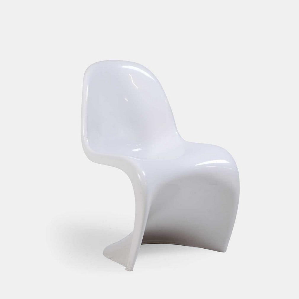 Verner Panton (Danish, 1926-1998) for Herman Miller, a 'Panton' chair,: Verner Panton (Danish, 1926-1998) for Herman Miller, a 'Panton' chair, originally designed in 1967, manufactured circa 1970s, white moulded plastic, inscribed 'Herman Miller' (48cm wide, 55cm deep,