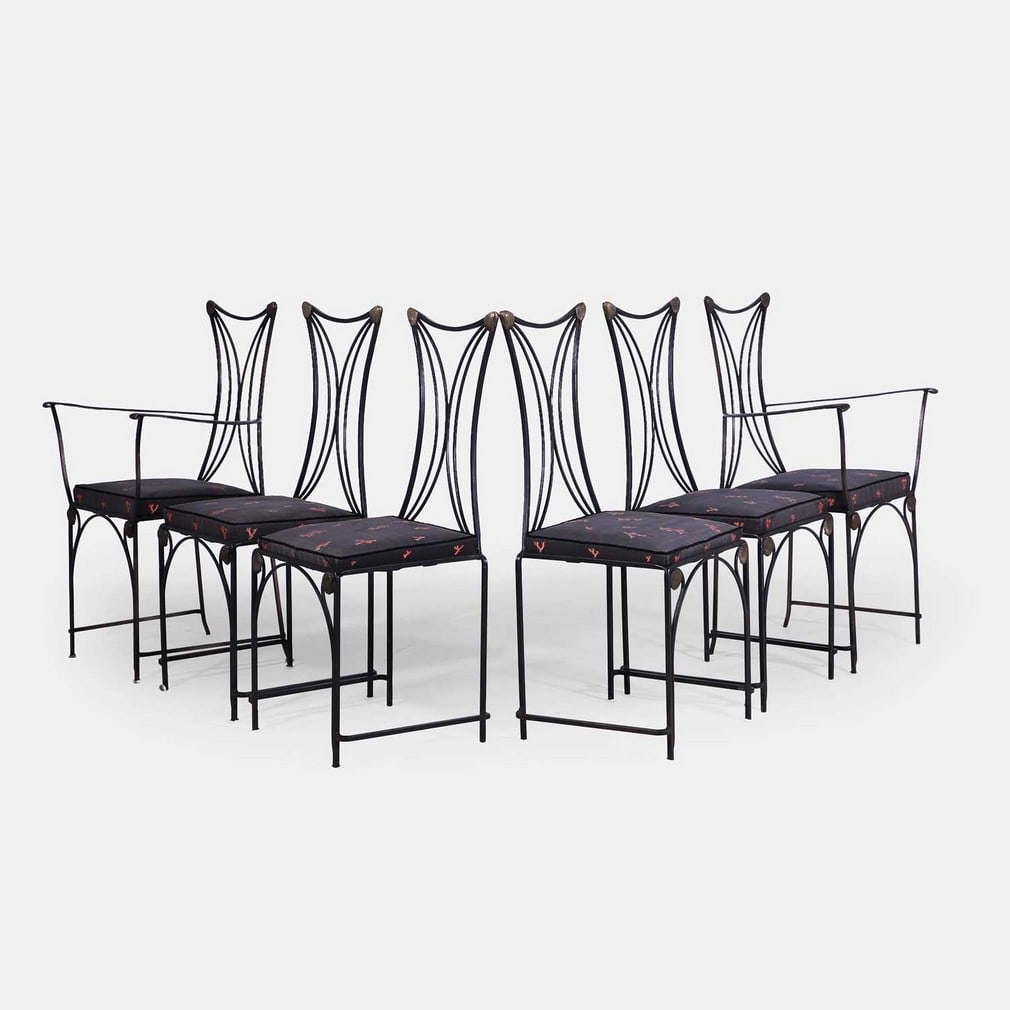 French, a set of six dining chairs, (1 of 2)