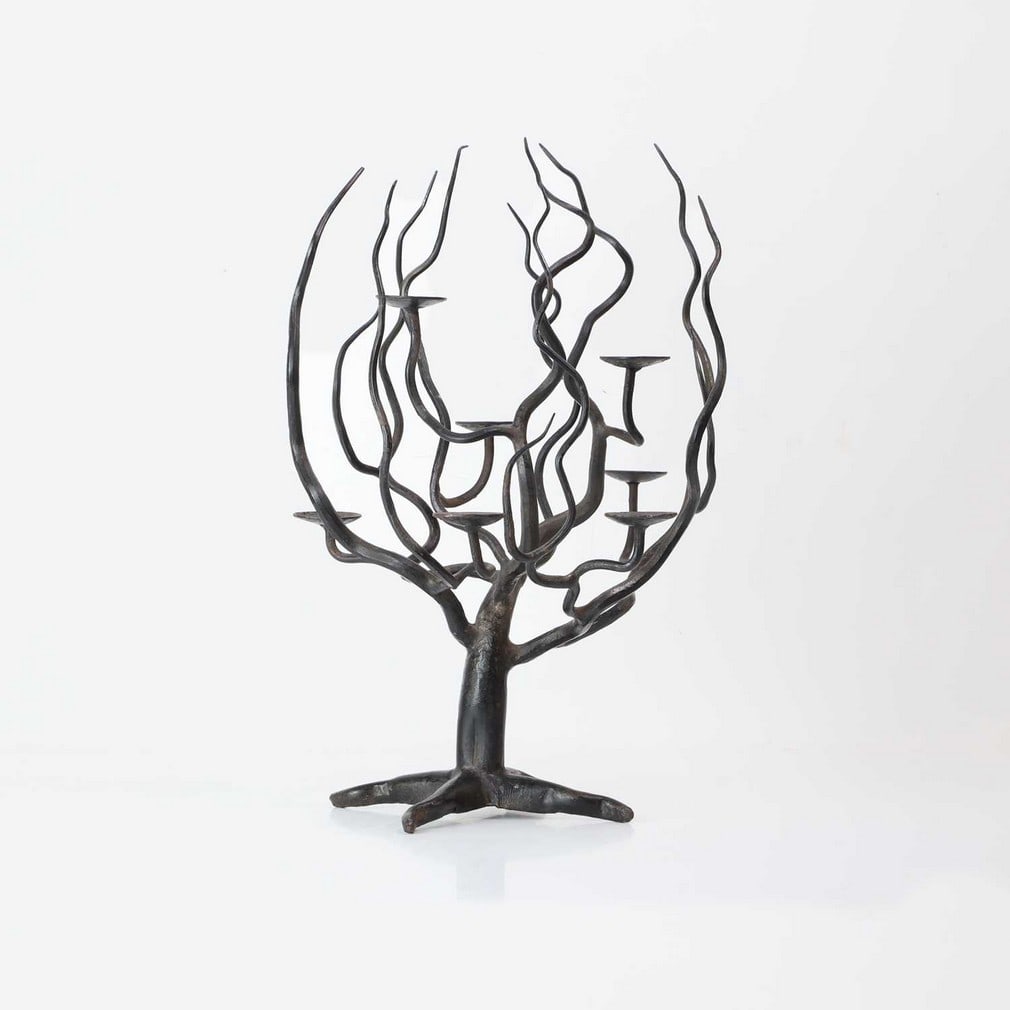 1970s, a wrought-iron candelabra, (1 of 3)