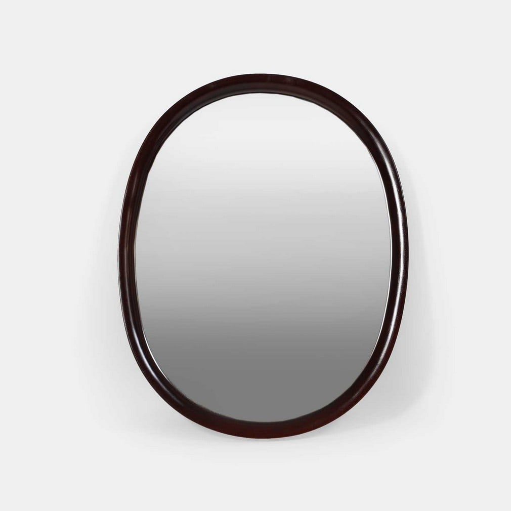 Sori Yanagi (Japanese, 1915-2011) for Akita Mokko, a large mirror,: Sori Yanagi (Japanese, 1915-2011) for Akita Mokko, a large mirror, circa 1975, beech, with applied manufacturer's label (60cm wide, 4cm deep, 76cm high) Footnote: Literature: Sori Yanagi, 'Forms Born 